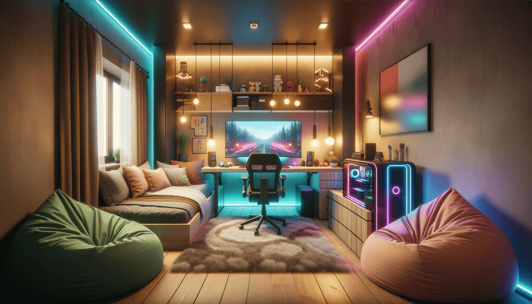 Bedroom Game Room Ideas for Compact Spaces: Maximize Fun